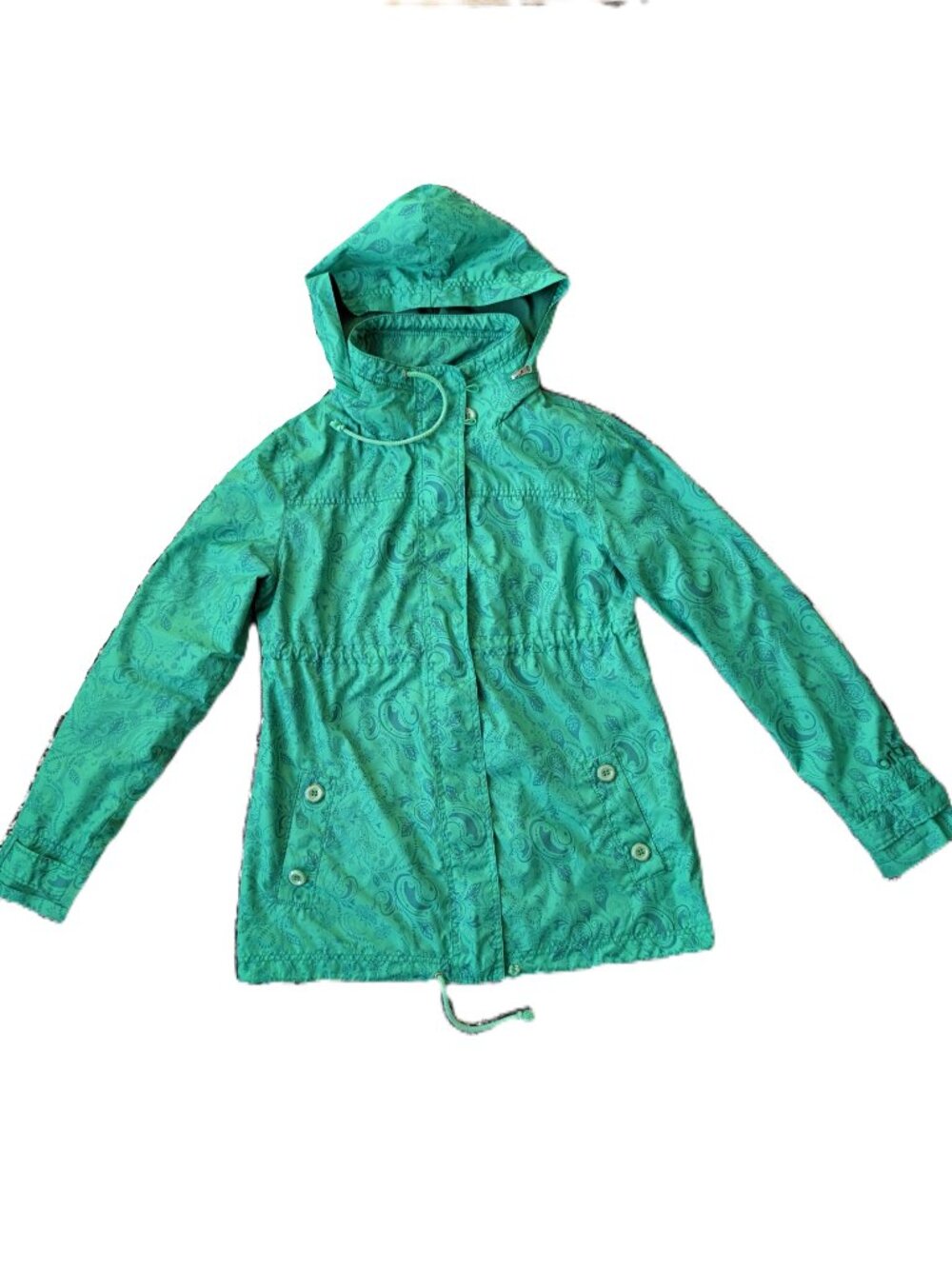 Orb Paisley Print Hooded Rain Jacket | Medium